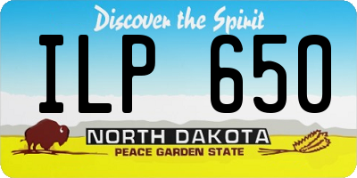 ND license plate ILP650