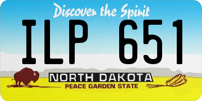 ND license plate ILP651