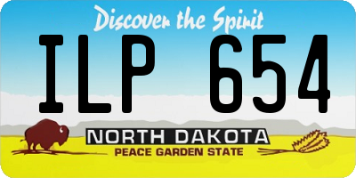 ND license plate ILP654
