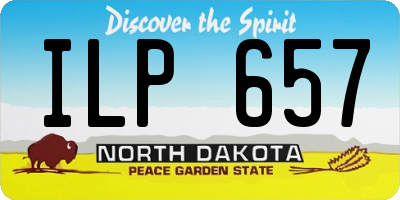 ND license plate ILP657