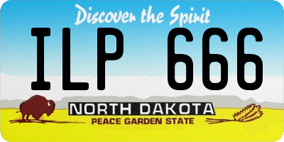 ND license plate ILP666