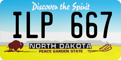 ND license plate ILP667