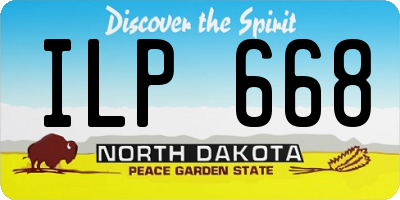ND license plate ILP668