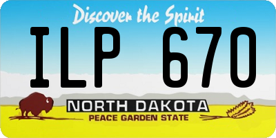 ND license plate ILP670