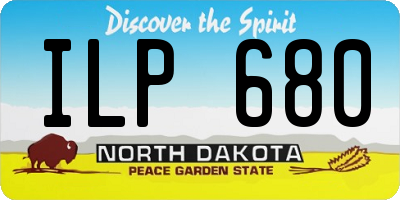 ND license plate ILP680