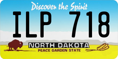 ND license plate ILP718