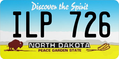 ND license plate ILP726