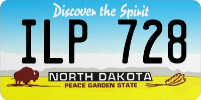 ND license plate ILP728