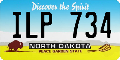ND license plate ILP734