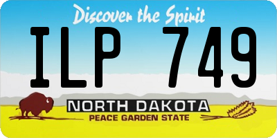 ND license plate ILP749