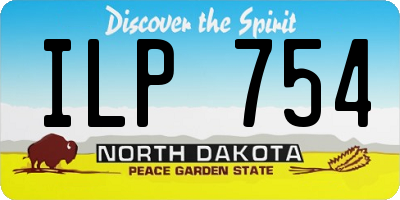 ND license plate ILP754
