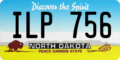ND license plate ILP756