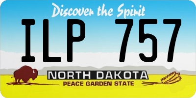 ND license plate ILP757