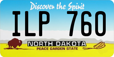 ND license plate ILP760