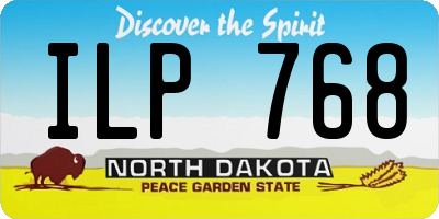ND license plate ILP768