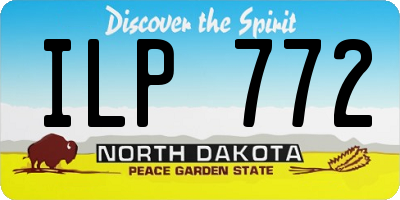 ND license plate ILP772