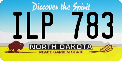 ND license plate ILP783