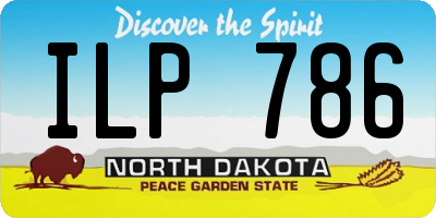 ND license plate ILP786