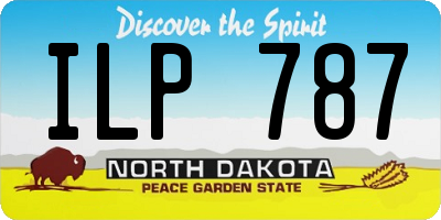 ND license plate ILP787
