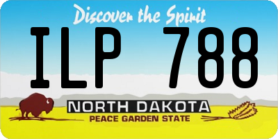 ND license plate ILP788