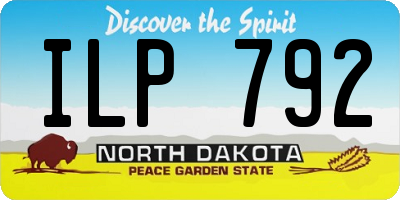 ND license plate ILP792