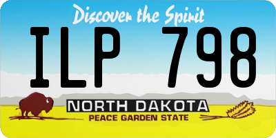 ND license plate ILP798
