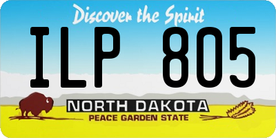 ND license plate ILP805