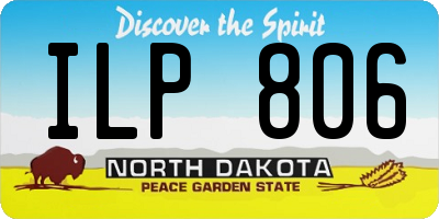 ND license plate ILP806
