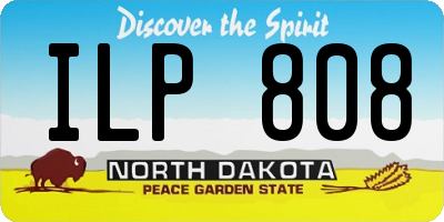 ND license plate ILP808