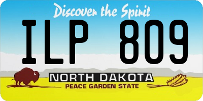 ND license plate ILP809