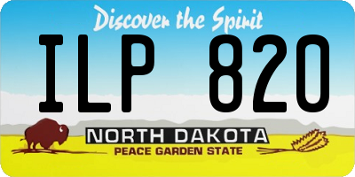 ND license plate ILP820