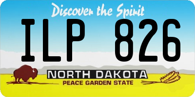 ND license plate ILP826