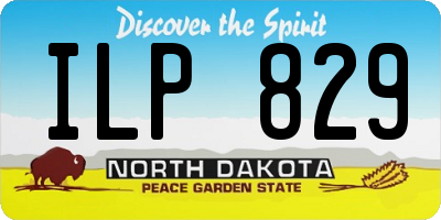 ND license plate ILP829