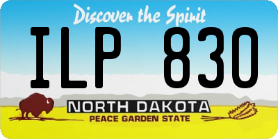 ND license plate ILP830
