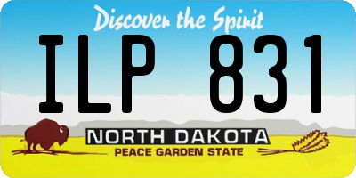 ND license plate ILP831