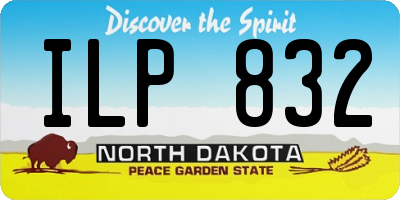 ND license plate ILP832