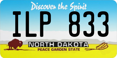 ND license plate ILP833