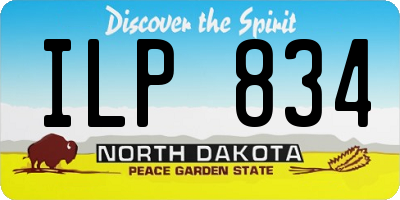 ND license plate ILP834