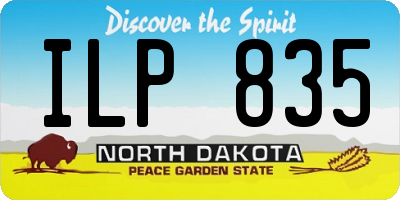 ND license plate ILP835