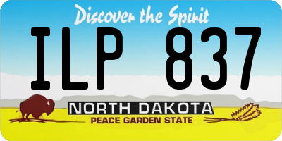 ND license plate ILP837
