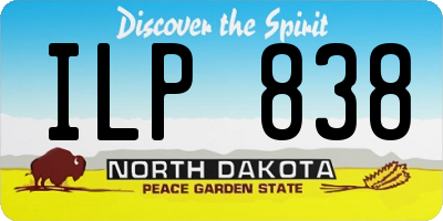 ND license plate ILP838