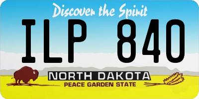 ND license plate ILP840