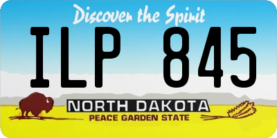 ND license plate ILP845