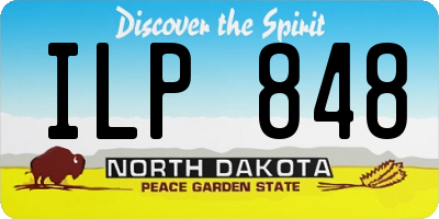 ND license plate ILP848