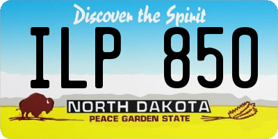 ND license plate ILP850