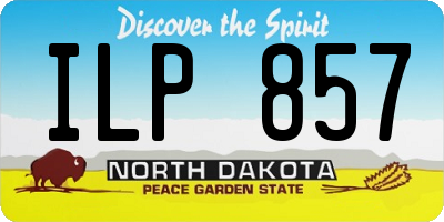 ND license plate ILP857