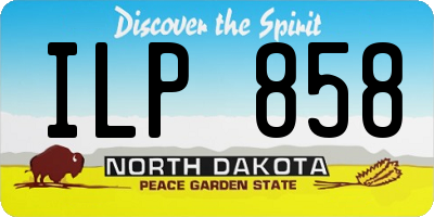 ND license plate ILP858