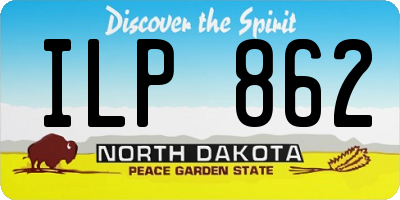 ND license plate ILP862