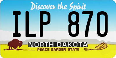ND license plate ILP870