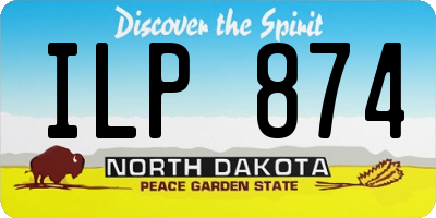 ND license plate ILP874